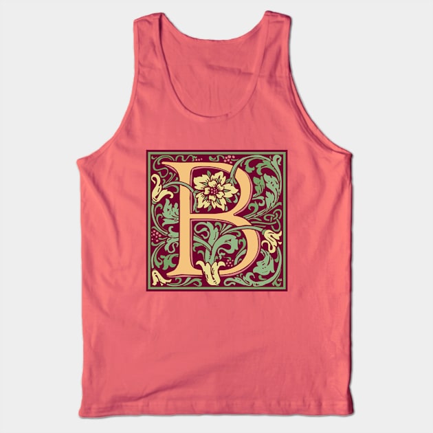 William Morris Vintage Letter B Tank Top by MatchbookGraphics